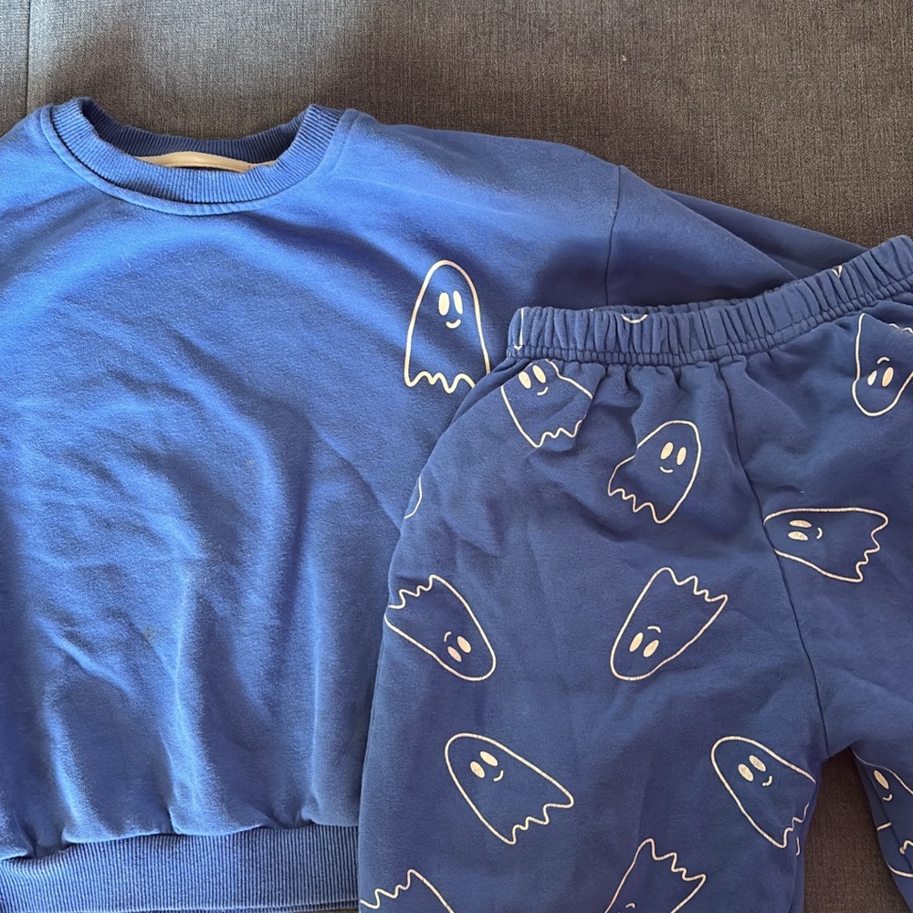 Playful Blue Ghost Kids Matching Set